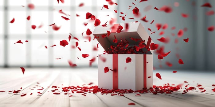 a gift box of romantic love on the valentines day pragma