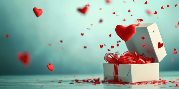 a gift box of romantic love on the valentines day pragma