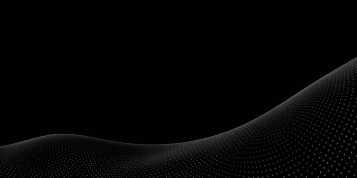 Abstract Digital Wave: Futuristic Black Graphic Space