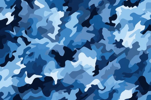 Military camouflage pattern stock images blue black. Generative AI.