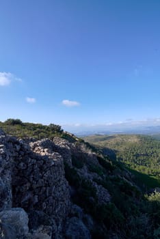 Set of trenches of the Spanish Civil War in Costalata. ruins, pain, sunny, war, historical memory, not to repeat, mountain, stone, handcrafted. Valencian Community