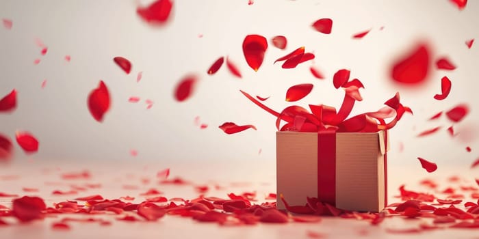 a gift box of romantic love on the valentines day pragma