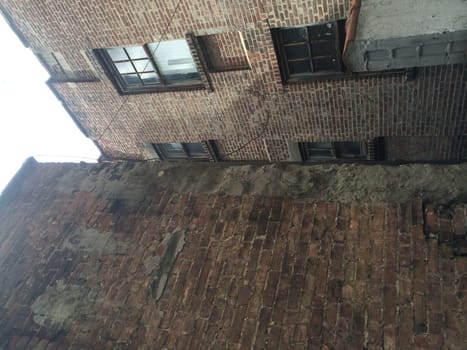 Brick Wall, Photo from a Roof in Manhattan. High quality photo