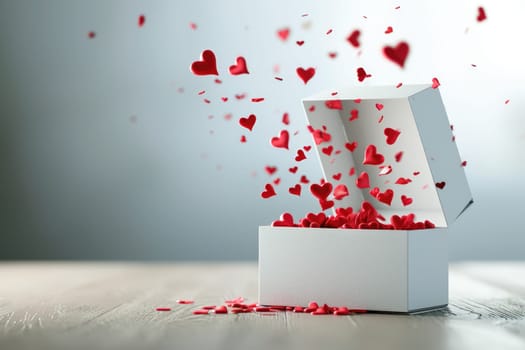 a gift box of romantic love on the valentines day pragma