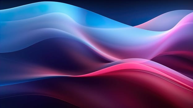 Modern Abstract Wavy Background , 3D glass wavy background , Science fiction or information technology concept  , Generate AI