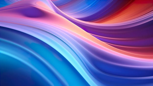 Modern Abstract Wavy Background , 3D glass wavy background , Science fiction or information technology concept  , Generate AI