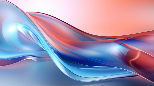 Modern Abstract Wavy Background , 3D glass wavy background , Science fiction or information technology concept  , Generate AI