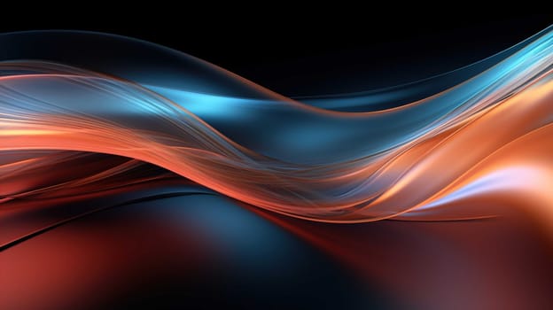 Modern Abstract Wavy Background , 3D glass wavy background , Science fiction or information technology concept  , Generate AI