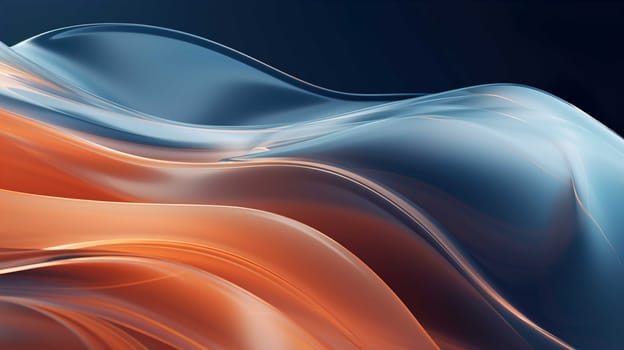 Modern Abstract Wavy Background , 3D glass wavy background , Science fiction or information technology concept  , Generate AI