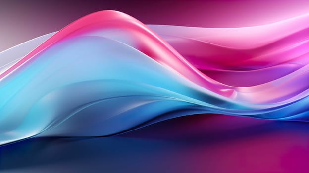 Modern Abstract Wavy Background , 3D glass wavy background , Science fiction or information technology concept  , Generate AI