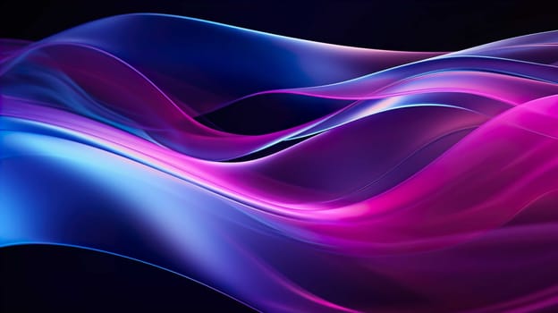 Modern Abstract Wavy Background , 3D glass wavy background , Science fiction or information technology concept  , Generate AI