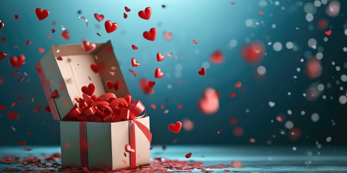 a gift box of romantic love on the valentines day pragma