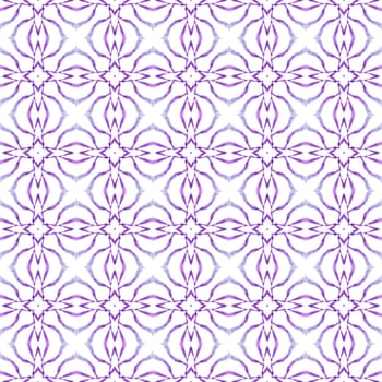 Textile ready attractive print, swimwear fabric, wallpaper, wrapping. Purple delicate boho chic summer design. Organic tile. Trendy organic green border.