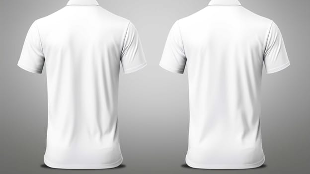 3d design best rendered, White Golf Tee Shirts Front Back , design mockup , Generate AI