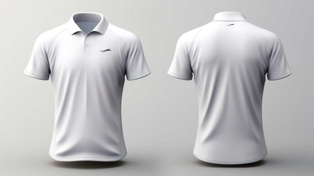 3d design best rendered, White Golf Tee Shirts Front Back , design mockup , Generate AI