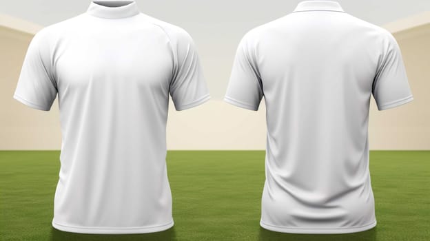 3d design best rendered, White Golf Tee Shirts Front Back , design mockup , Generate AI