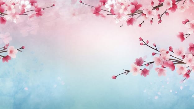 Spring and summer decorations background with beautiful wild flowers. Copy space for text banner