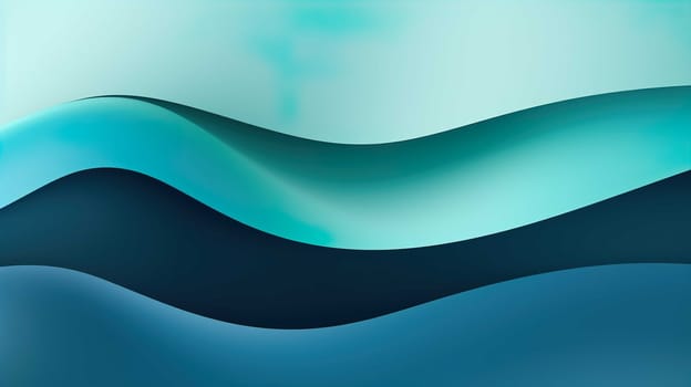 Paper cut bPaper cut background Blue abstract wave shapes Trendy 3D design , Generate AI