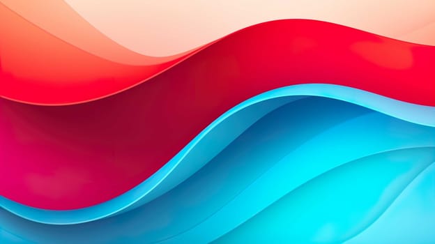 Paper cut bPaper cut background Blue abstract wave shapes Trendy 3D design , Generate AI