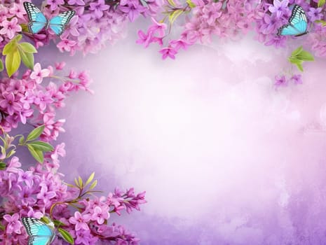 Spring and summer decorations background with beautiful wild flowers. Copy space for text banner