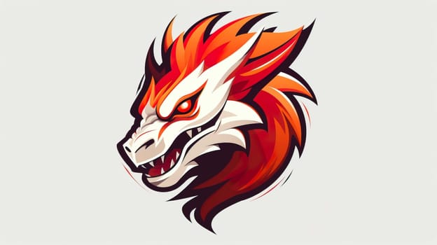 logo simple mascot dragon  , Generate AI