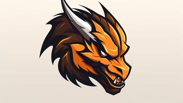 logo simple mascot dragon  , Generate AI