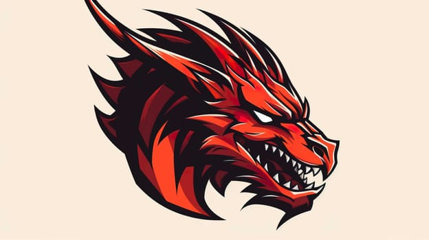 logo simple mascot dragon  , Generate AI