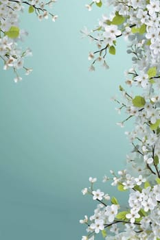 Spring and summer decorations background with beautiful wild flowers. Copy space for text banner