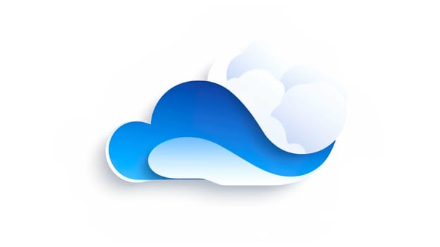  logo blue clouds, white background Generate AI