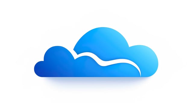  logo blue clouds, white background Generate AI