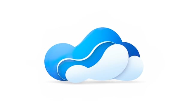  logo blue clouds, white background Generate AI