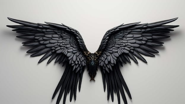  Black Angle Wings  ,Generate AI