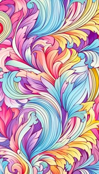 Art style pattern colorful for wedding invitation, wall art and card template   Generate AI