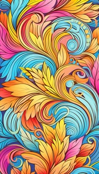 Art style pattern colorful for wedding invitation, wall art and card template   Generate AI