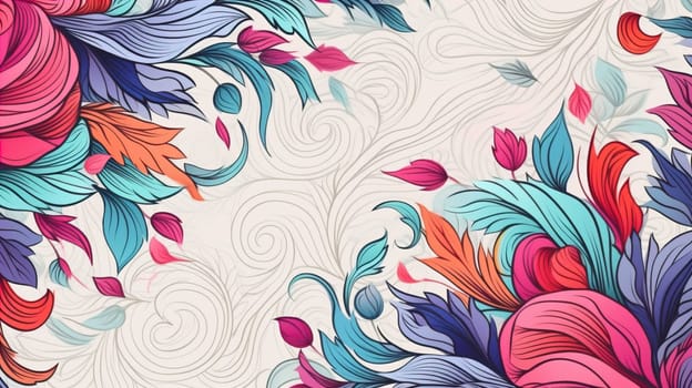 Art style pattern colorful for wedding invitation, wall art and card template   Generate AI