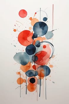 Abstract watercolor image. AI generated