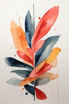Abstract watercolor image. AI generated