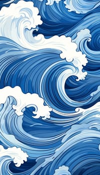 Blue Water Wave Images , palette color , for design banner wallpaper background Generate AI