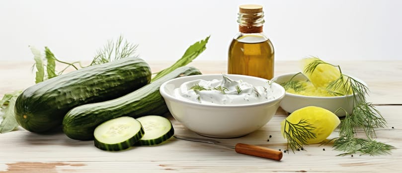 Fresh and Healthy Greek Yogurt Dip with Cucumber and Dill: A Delicious Vegetarian Snack.