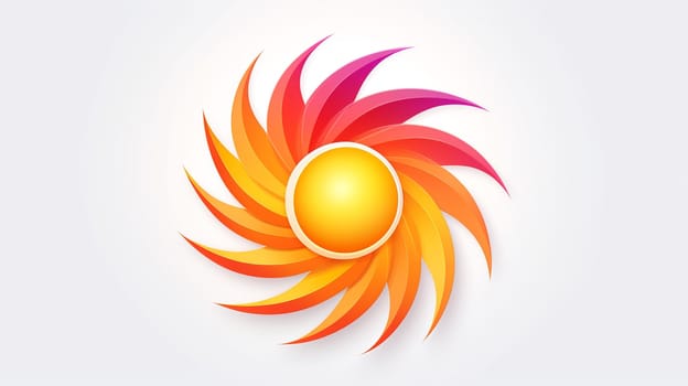 Logo sun simple , Generate AI