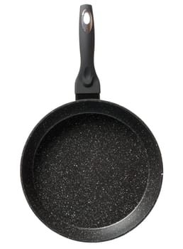 New black empty round non-stick frying pan