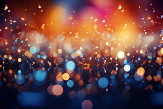 Blurred background with golden bokeh.