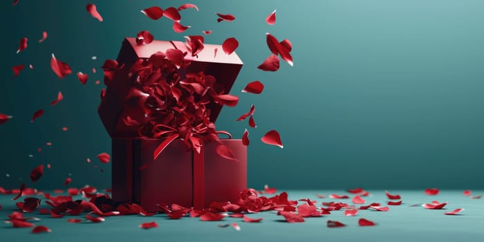 a gift box of romantic love on the valentines day pragma