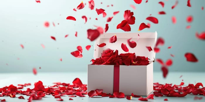 a gift box of romantic love on the valentines day pragma