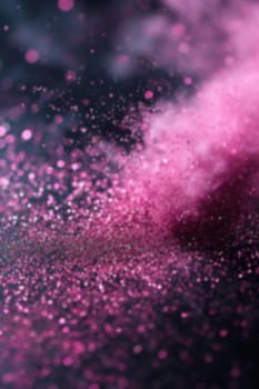 A mesmerizing pink glitter background with soft bokeh, perfect for beauty products, romantic settings, or festive designs. Abstract vertical backdrop with shiny particles. Generative AI