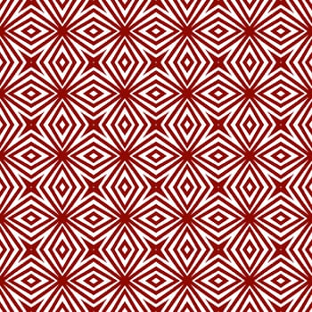 Striped hand drawn pattern. Maroon symmetrical kaleidoscope background. Textile ready rare print, swimwear fabric, wallpaper, wrapping. Repeating striped hand drawn tile.