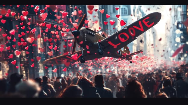 love is in the air, romantic valentines day love pragma concept , make love, not war