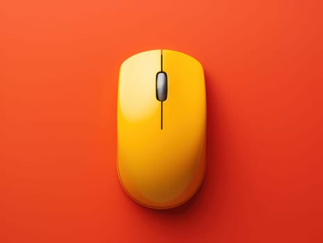 Minimalist Technological Communication: Mouse Device on White Background for Modern Office Work
