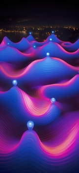 Vibrant Wave: A Bright and Colorful Abstract Background with a Modern Geometric Curve - Purple and Pink Flowing Art Illustration.