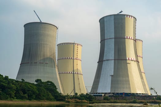 Cooling towers of the Ruppur Nuclear Power Plant, Bangladesh